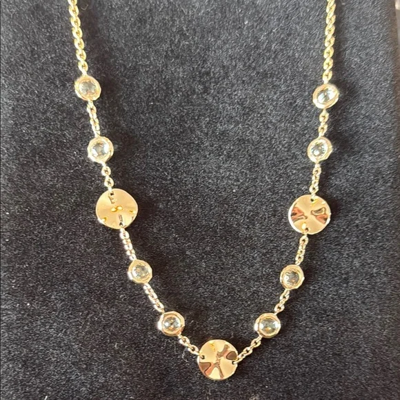 Ippolita *Rose Gold Necklace 18" Wavy Disc & Quartz Stone - Picture 6 of 11